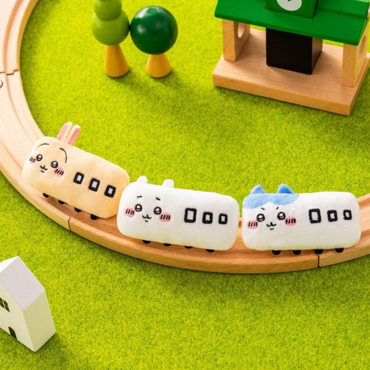 ちいかわトレインなぬいぐるみバッジ